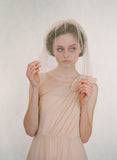 Blushing silk tulle veil - Style #136