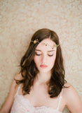 Brass and floral dainty crown - Style # 236