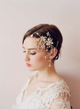 Dazzling twisted rhinestone and pearl headpiece - Style # 245 - Ready to Ship