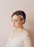 Dazzling twisted rhinestone and pearl headpiece - Style # 245 - Ready to Ship