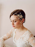 Dazzling twisted rhinestone and pearl headpiece - Style # 245 - Ready to Ship