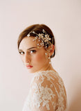 Dazzling twisted rhinestone and pearl headpiece - Style # 245 - Ready to Ship