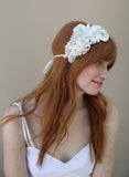 Beaded flowers headpiece - Style # 328