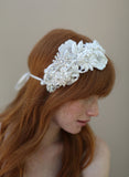 Beaded flowers headpiece - Style # 328