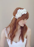 Beaded flowers headpiece - Style # 328