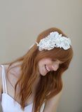 Beaded flowers headpiece - Style # 328