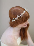 Crystal flower halo with swags - Style # 333