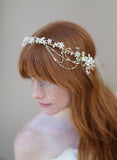 Crystal flower halo with swags - Style # 333