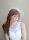 Angled full birdcage veil - Style #342