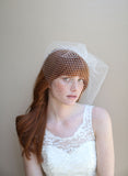 Angled full birdcage veil - Style #342