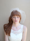 Angled full birdcage veil - Style #342