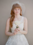 Angled full birdcage veil - Style #342