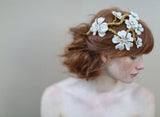 Apple blossom branch headpiece - Style # 345