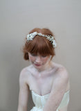 Crystal blossom and leaf headband - Style #347