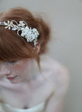 Crystal blossom and leaf headband - Style #347