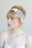 Crystal, tulle and velvet head piece - Style #010