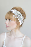 Crystal, tulle and velvet head piece - Style #010