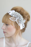 Crystal, tulle and velvet head piece - Style #010